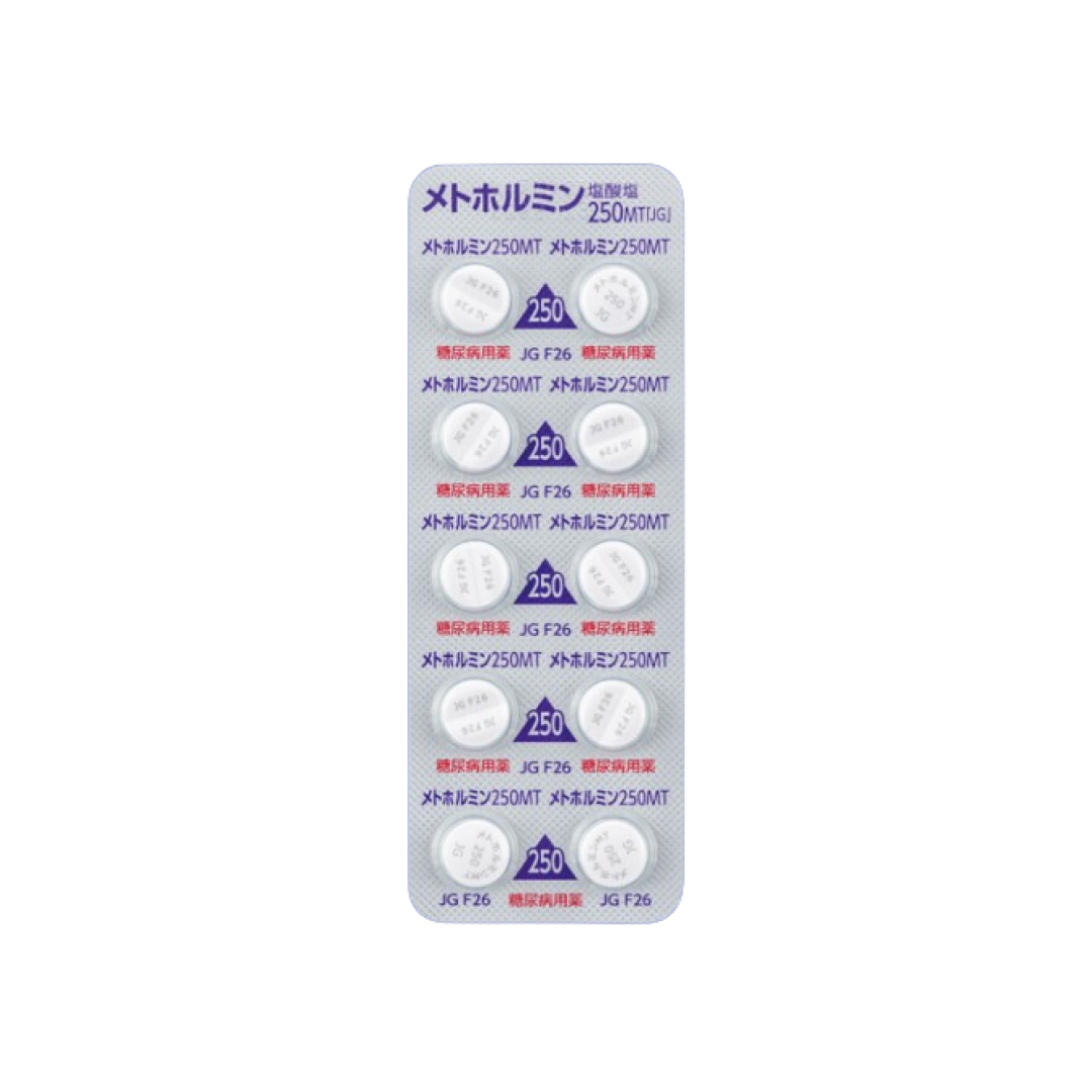メトホルミン 250mg 2錠/日 3ヶ月 (180錠)
