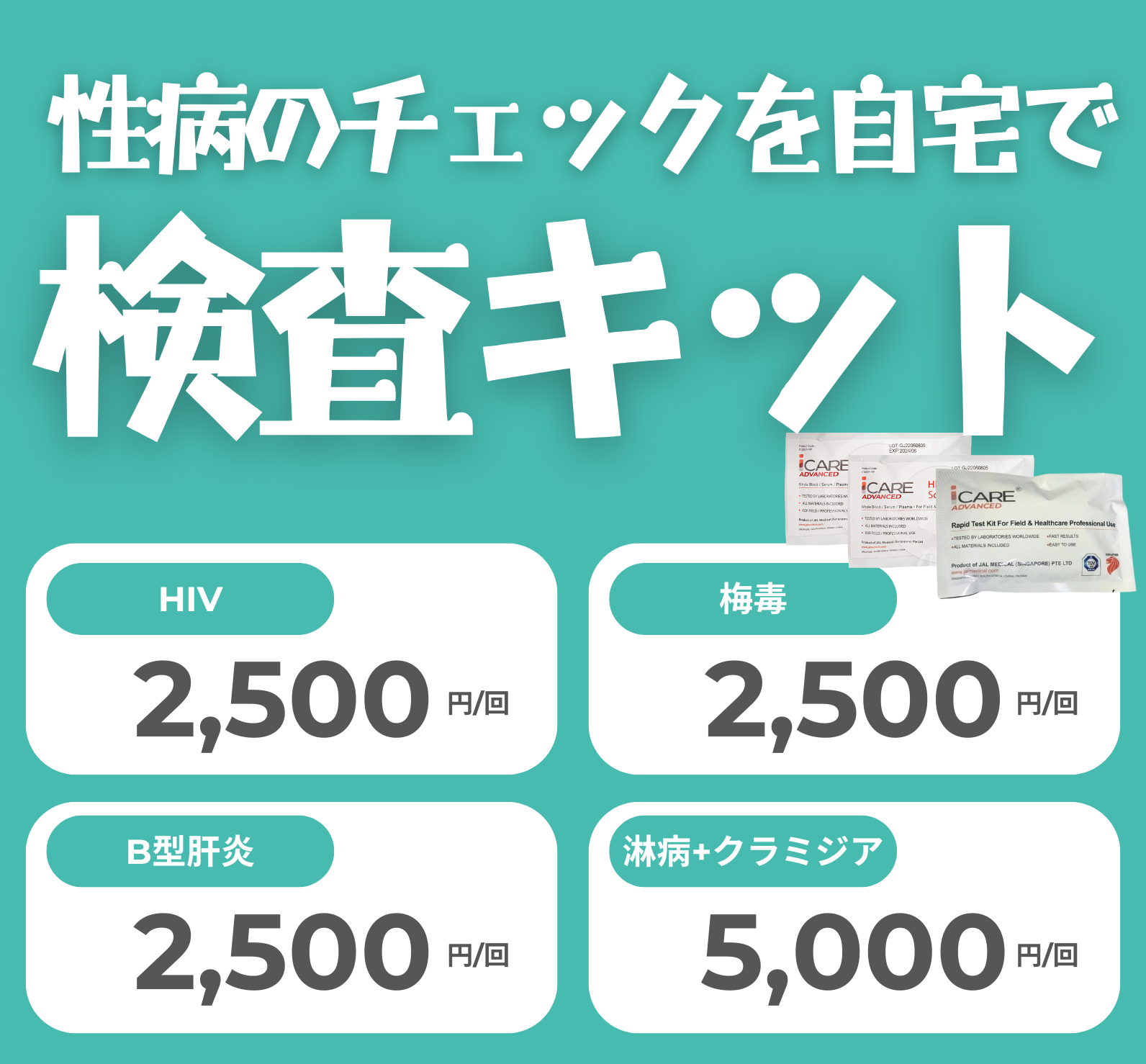 クラミジア・カンジダ・トリコモナス・ヘルペス治療薬・検査