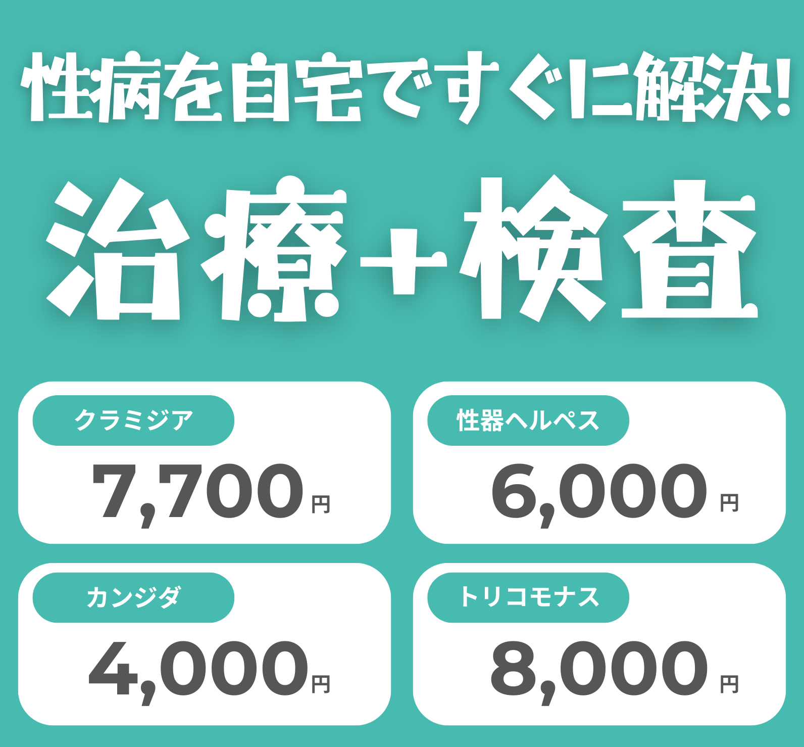 クラミジア・カンジダ・トリコモナス・ヘルペス治療薬・検査